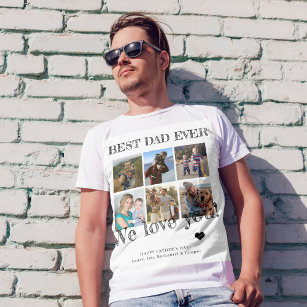 Father's Day photo collage best dad ever custom Maternity T-Shirt