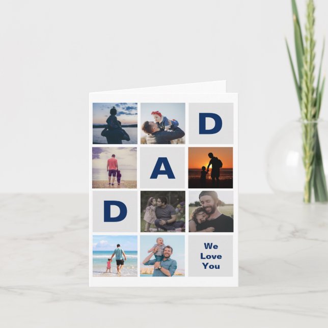 Father's day photo collage card (Front)
