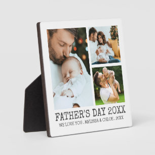 FATHERS DAY Photo Collage Classic Type Plaque