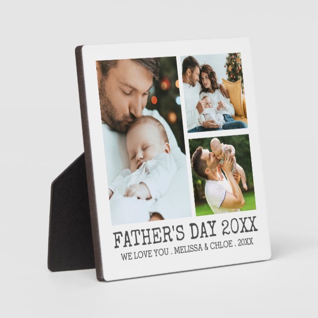 FATHERS DAY Photo Collage Classic Type Plaque (Front)