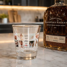Father's Day Photo Collage | Dad Shot Glass Gift