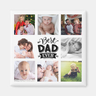 Fathers Day Photo Collage Gift DAD Magnet