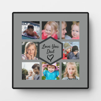 Father's Day Photo Collage Plaque