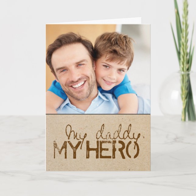 Fathers Day Photo Greeting Card (Front)