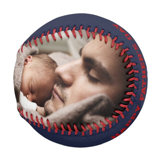 Father's Day Photo Personalized Baseball (Front Right)