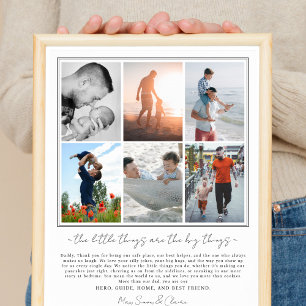 Father's Day Photo Print with Personalized Message