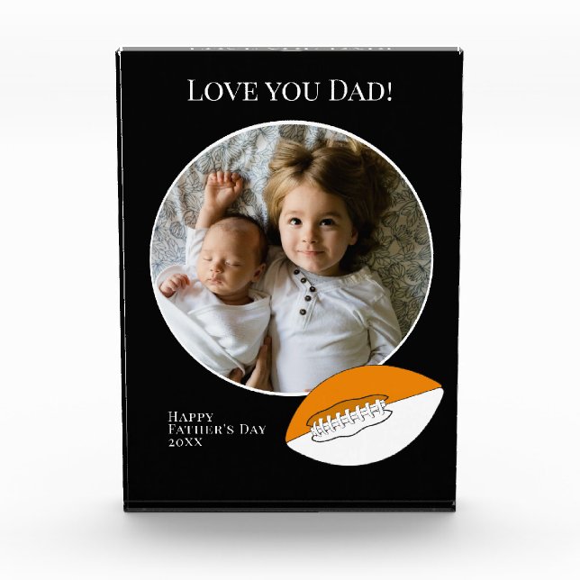 Fathers Day Photo with Football Block (Front)