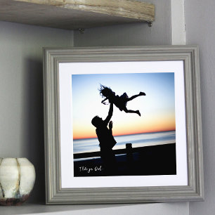 Fathers Day Photo with Personalized Message to Dad Print
