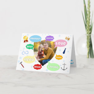 Fathers Day Photo Word Clouds Best Dad Father Card
