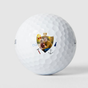 Fathers Day Photo Word Clouds Best Dad Father Golf Balls