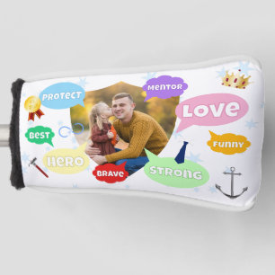 Fathers Day Photo Word Clouds Best Dad Father Golf Head Cover