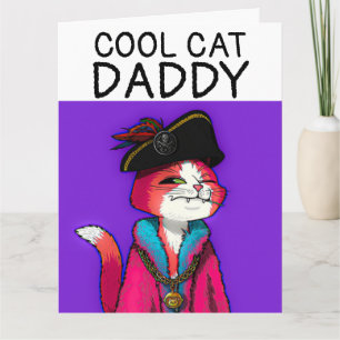 FATHER'S DAY PIRATE CAT OVERSIZED GREETING CARD