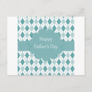 Fathers Day plaid Postcard