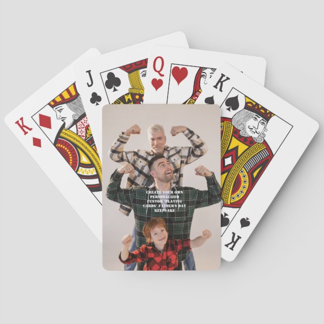 Father's Day Playing Cards - Custom Photo Poker  (Back)