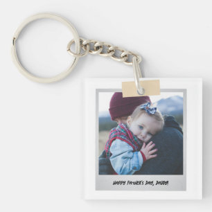 Father's Day Polaroid Photo New Dad Cool Daddy Keychain