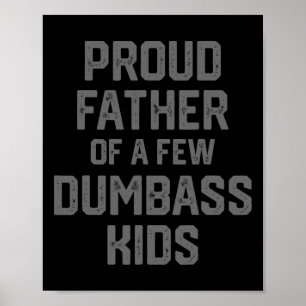Fathers Day Presents For Dad Father Of Kids Poster