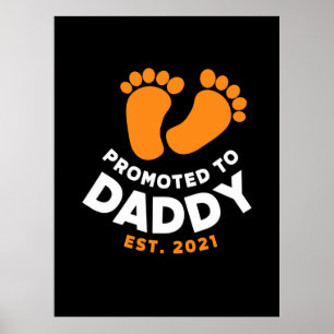 Father's Day   Promoted To Daddy 2021 Poster