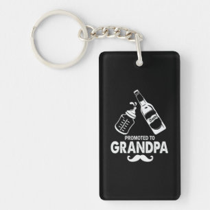 Father's Day Promoted To Grandpa Keychain