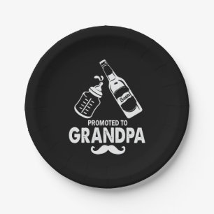 Father's Day Promoted To Grandpa Paper Plate