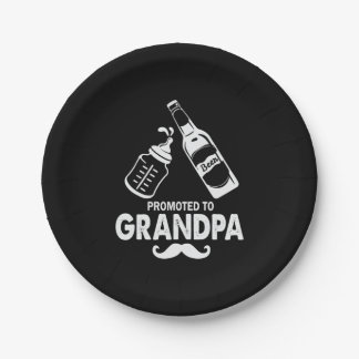 Father's Day Promoted To Grandpa Paper Plate
