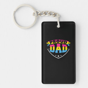 Father's Day   Proud Dad Pansexual Daughter Keychain