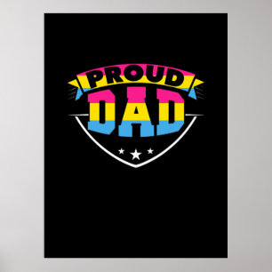 Father's Day Proud Dad Pansexual Daughter Poster