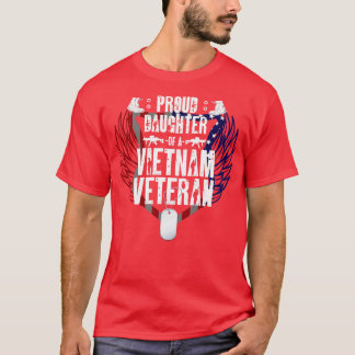 Fathers Day Proud Daughter Gift Vietnam Veteran T-Shirt