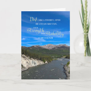 Father's Day Quote Alaskan River and Mountain Card