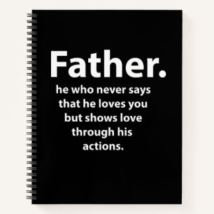 Fathers Day Quote Typography Happy Fathers Day  Notebook