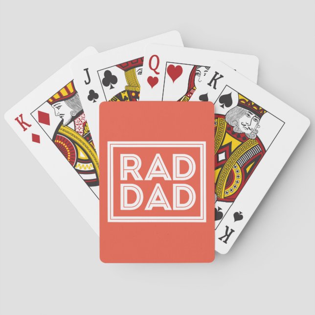 Father's Day - Rad Dad Playing Cards (Back)