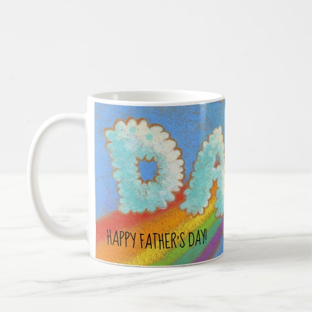Father's Day Red Plane Skywriter Coffee Mug (Left)