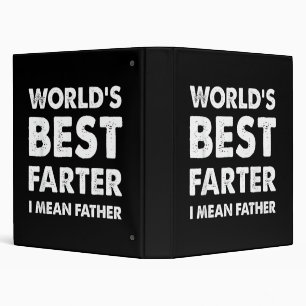 Father's Day Retro Dad World's Best Farter I Mean Binder