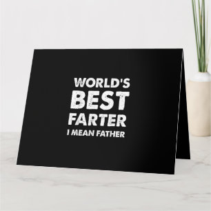 Father's Day Retro Dad World's Best Farter I Mean Card