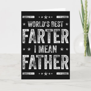 Father's Day Retro Dad World's Best Farter I Mean  Card