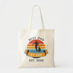 Fathers Day Retro Golfing Dad Custom Tote Bag