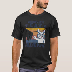 Father's Day Retro World's Best Cat Grandpaw T-Shirt