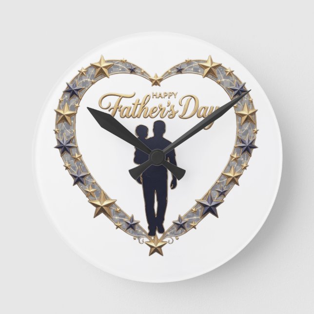 Father's Day Round Clock (Front)