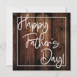 Father's Day Rustic Wood Background Card