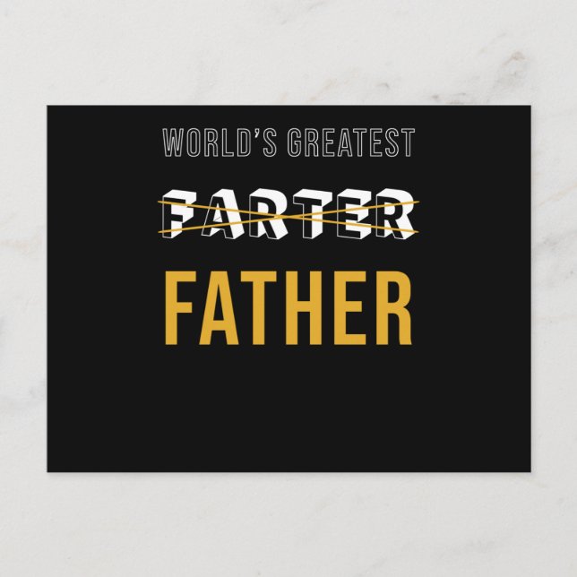 Father's Day Saying Funny Gift Postcard (Front)