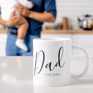 Father's Day Script Dad Personalized Large Coffee Mug