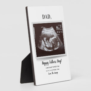 Fathers Day Script Ultrasound Photo Pregnancy Dad Plaque