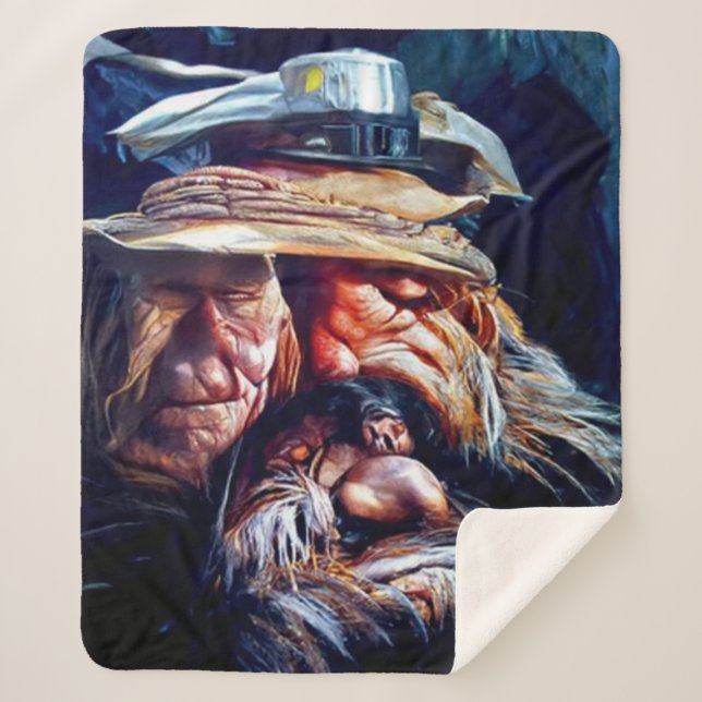 fathers day sherpa blanket (Front)