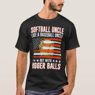 Father's Day  Softball Uncle Like A Baseball Uncle T-Shirt