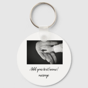 father's day son father dad add photo text dad gif keychain