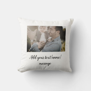 father's day son father dad add photo text dad gif throw pillow