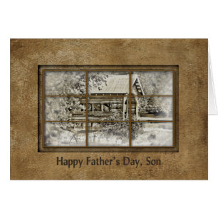 Father's Day- Son - Window View -Covered Bridge
