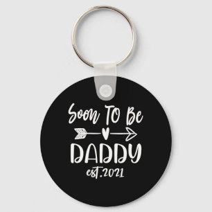 Father's Day Soon To Be Daddy Est 2021 Keychain