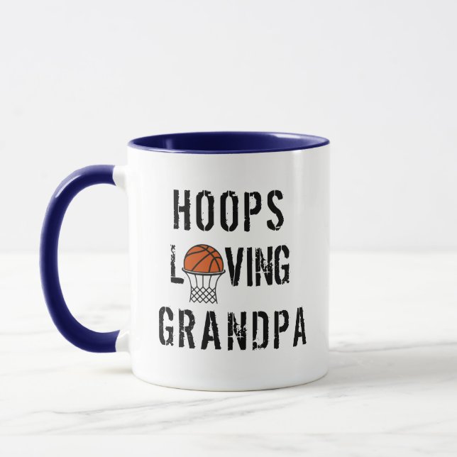 Father's Day Sports Personalized Basketball Dad Mug (Left)