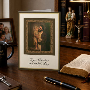 Father's Day St. Joseph with Child Jesus Card