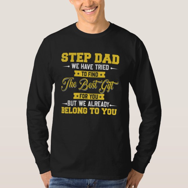 Fathers Day Stepdad from Stepdaughter Stepson T-Shirt (Front)
